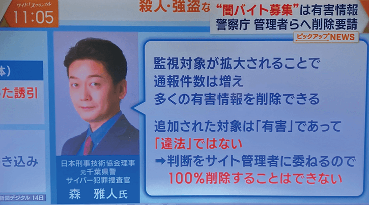 森雅人理事が、テレビ朝日「大下容子ワイド!スクランブル」に出演致しました。